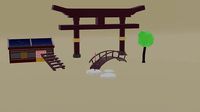 Japanese Low Poly Model Pack
