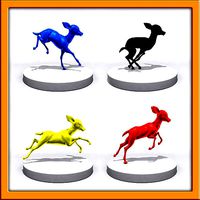 Cartoon fawn 3D Printing | 3D
