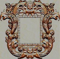 3D Frame - Wood Carving STL Model for CNC Router | 3D