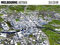 Melbourne Australia 50x50km