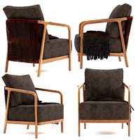 Crono Armchair with throw blanket