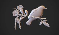 Bananaquit bird Relief | 3D