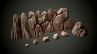 Stylized rock formations