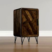 Pine Canopy Iris Wood and Metal Cabinet Brown