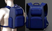 Backpack Camping Generic military Black baggage Low-poly