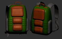 backpack high poly sculpt 3d printable ver 7 3D model 3D model