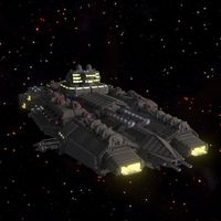 Tornado Escort Carrier made with Low-Poly Sci-Fi Library