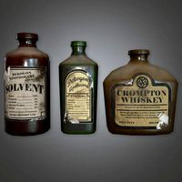 ATT - Old Liqueur Bottles Set Antiques - PBR Game Ready