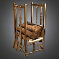 ATT - Fireplace Poker Set Antiques - PBR Game Ready