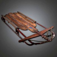 ATT - Old Wooden Sled Antiques - PBR Game Ready