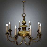 ATT - Fake Candle Chandelier Antique - PBR Game Ready