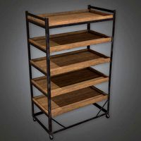 ATT - Shelf With Metal Rim Antiques 02 - PBR Game Ready