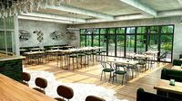 Industrial coffee bar restaurant interior design
