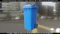 Plastic Garbage Can 120L Blue for Waste Paper -Low-Poly-Version-