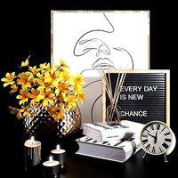 black and gold decorative set