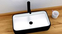 Modern Bathroom Sink and Black Fauset