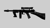 Sci-Fi Thompson Submachine - Gun Weaponry - Black Camo