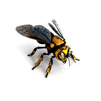 Mechanical bee Low poly model