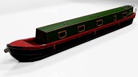 Narrowboat low poly