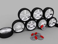 collection of 4 disks 3D Model