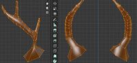 6 Point Deer Antlers in all 3D Formats