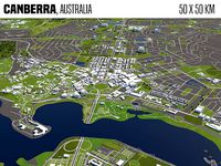 Canberra Australia 50x50km