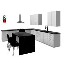 Modern kitchen RINGHULT MARBLE and Eponimo Chair