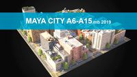 Realistic City District A6-A15 MAYA
