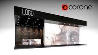 exhibition design 12x8m corona renderer