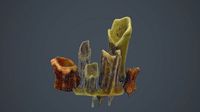 Melted Candles 3d gaming model
