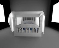 Cinderella Bed with string light