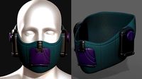 Gas mask respirator scifi futuristic 3d Artist