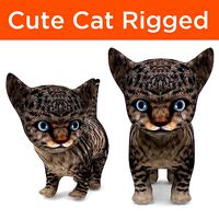 Wild Cute cartoon Cat Rigged