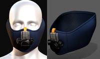 Gas mask respirator scifi futuristic 3d