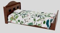 wooden bed