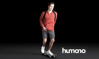Humano Skateboarding Man 0812
