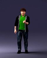 Man in green t-shirt 1121 3D Print Ready | 3D