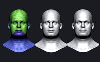 Base mesh of stilized fat male head