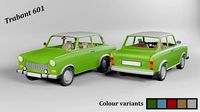Trabant 601 and Trabant 601 Combi with interior