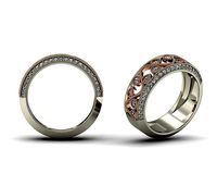 Women Engagement Band Milgrain Ring 3dm Render Detail STL | 3D