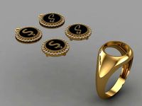 alphabet ring and necklace - 20pcs ring gift | 3D