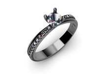 ring soliter twist diamonds gold | 3D
