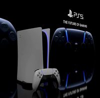 PS5 controller and console