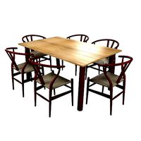 Modern table with CH24 chairs