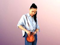 Anita 11242 - Asian Girl Shopping Paying With Bag