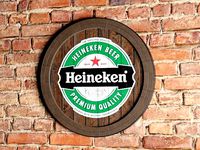 Heineken Beer Quarter Barrel Head 3D model