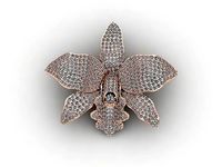 Flower Full Diamond Pendant Mat Day Hoa Lan | 3D