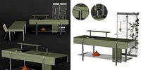 Elmar LIBERA Freestanding module  steel and concrete shelves