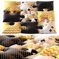 Baby Playmat with Star Puzzle floor pillows