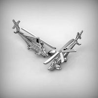 191002 Cufflinks AW139 | 3D